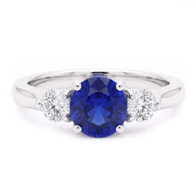 Natural Sapphire Ring 2.50ct - White Gold 14K