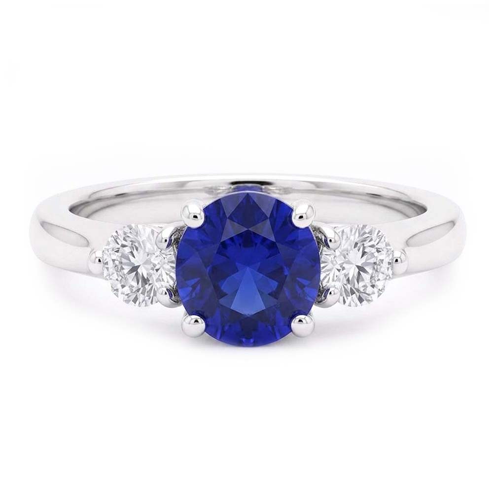 Natural Sapphire Ring 2.50ct - White Gold 14K