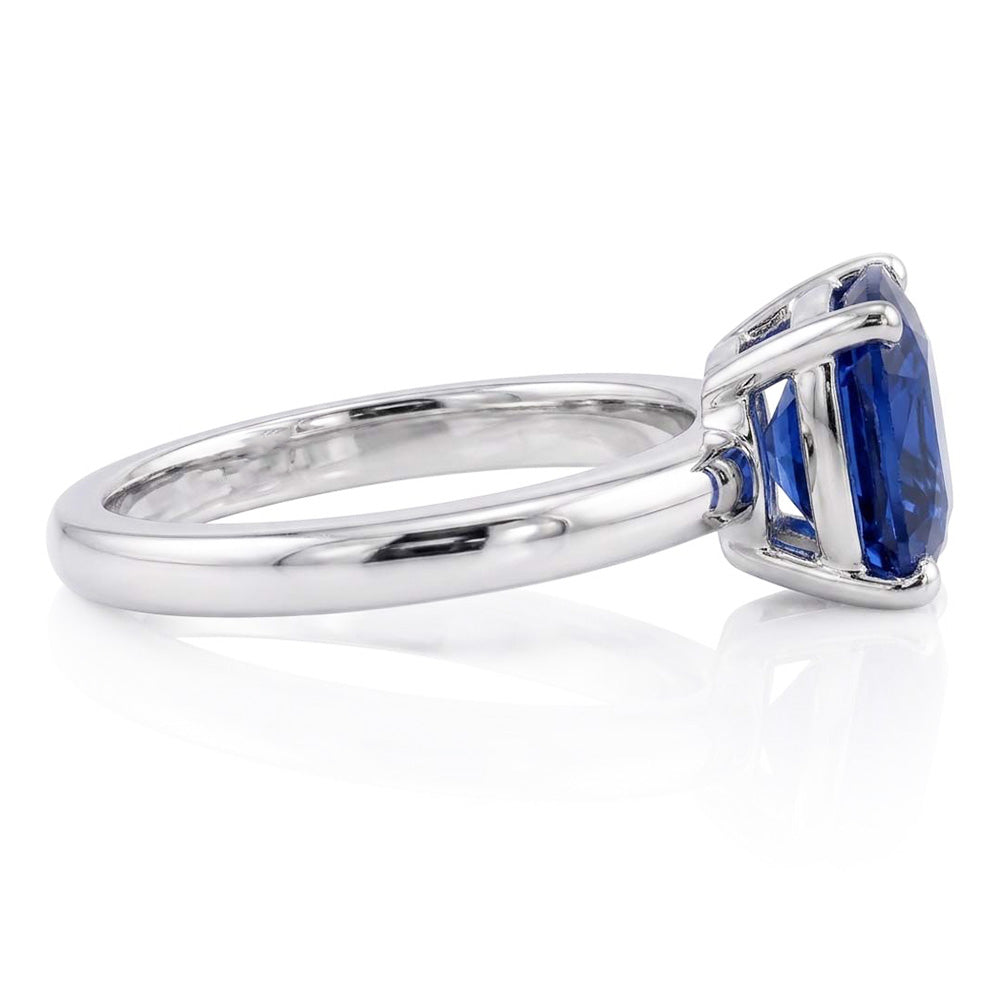 Natural Sapphire Ring 2.50ct - White Gold 14K