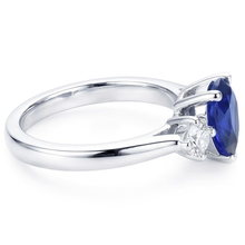 Natural Sapphire Ring 2.50ct - White Gold 14K