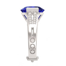 Natural Sapphire Ring 2.50ct - White Gold 14K