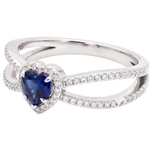 Natural Sapphire Ring 2.50ct - White Gold 14K