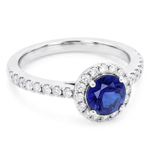 Natural Sapphire Ring 2.50ct - White Gold 14K