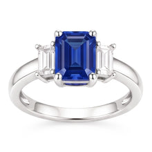 Natural Sapphire Ring 2.50ct - White Gold 14K