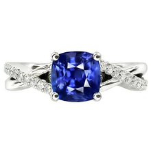 Natural Sapphire Ring 2.50ct - White Gold 14K