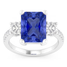 Natural Sapphire Ring 2.50ct - White Gold 14K