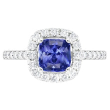 Natural Sapphire Ring 2.50ct - White Gold 14K