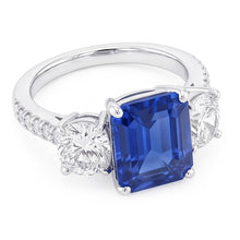 Natural Sapphire Ring 2.50ct - White Gold 14K