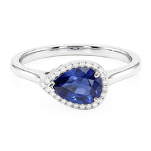 Natural Sapphire Ring 2.50ct - White Gold 14K