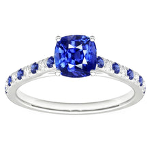 Natural Sapphire Ring 2.50ct - White Gold 14K