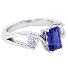 Natural Sapphire Ring 2.50ct - White Gold 14K