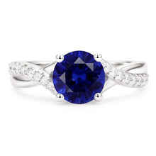 Natural Sapphire Ring 2.50ct - White Gold 14K