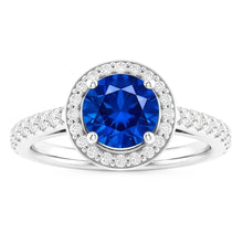 Natural Sapphire Ring 2.50ct - White Gold 14K