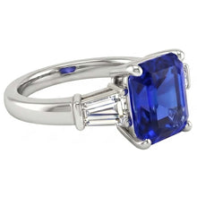 Natural Sapphire Ring 2.50ct - White Gold 14K