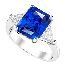 Natural Sapphire Ring 2.50ct - White Gold 14K