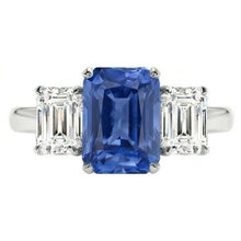 Natural Sapphire Ring 2.50ct - White Gold 14K