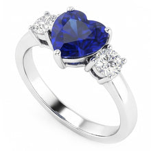 Natural Sapphire Ring 2.50ct - White Gold 14K