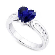 Natural Sapphire Ring 2.50ct - White Gold 14K