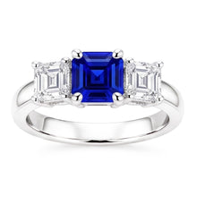 Natural Sapphire Ring 2.50ct - White Gold 14K