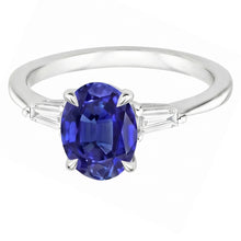 Natural Sapphire Ring 2.50ct - White Gold 14K