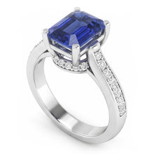 Natural Sapphire Ring 2.50ct - White Gold 14K
