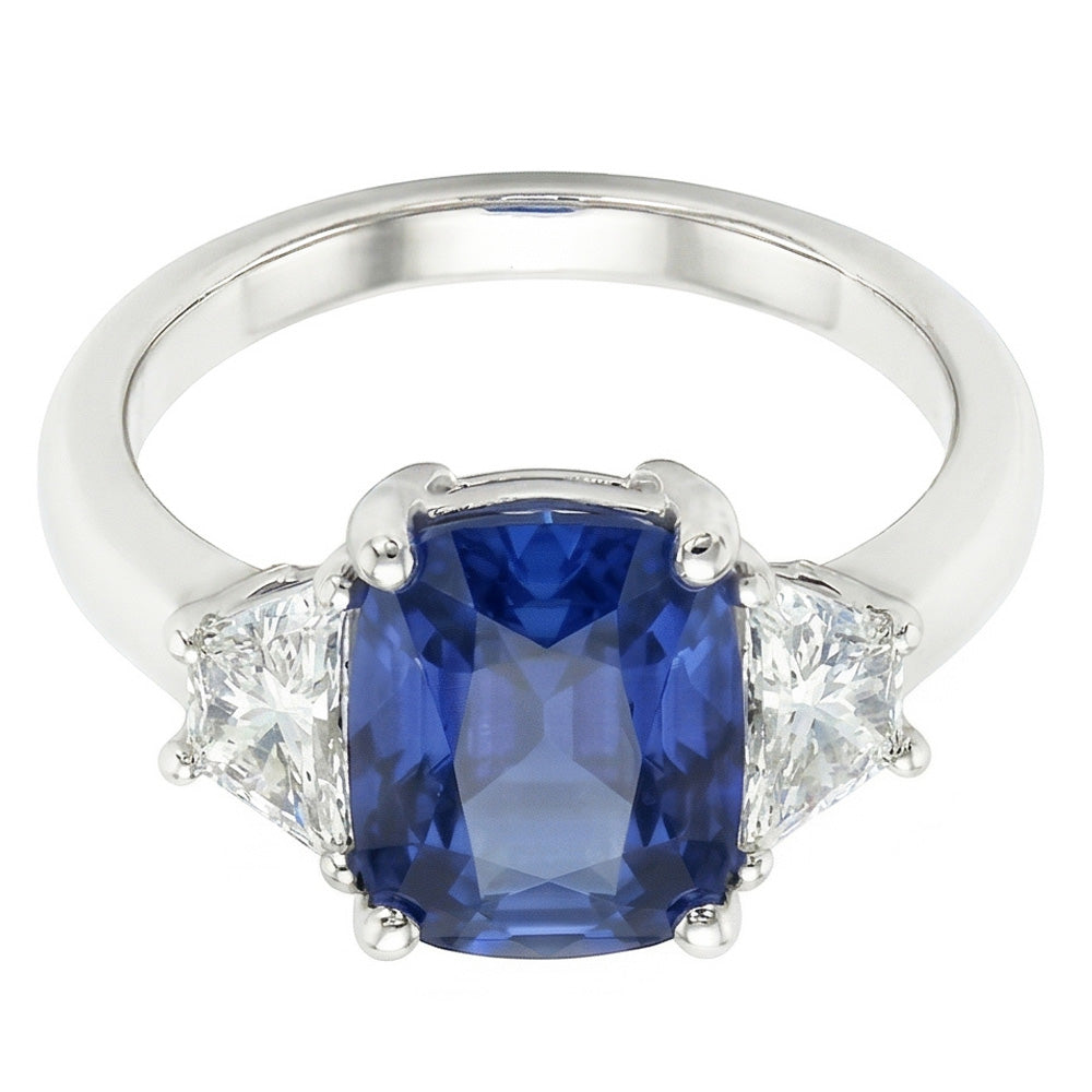 Natural Sapphire Ring 2.50ct - White Gold 14K
