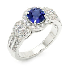 Natural Sapphire Ring 2.50ct - White Gold 14K