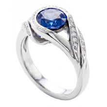 Natural Sapphire Ring 2.50ct - White Gold 14K