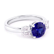 Natural Sapphire Ring 2.50ct - White Gold 14K