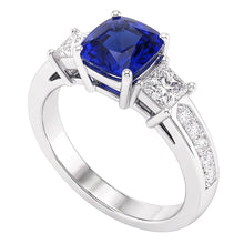 Natural Sapphire Ring 2.50ct - White Gold 14K