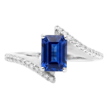 Natural Sapphire Ring 2.50ct - White Gold 14K