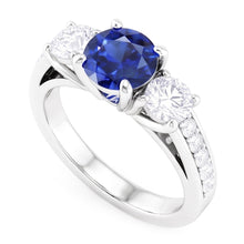 Natural Sapphire Ring 2.50ct - White Gold 14K