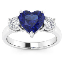 Natural Sapphire Ring 2.50ct - White Gold 14K