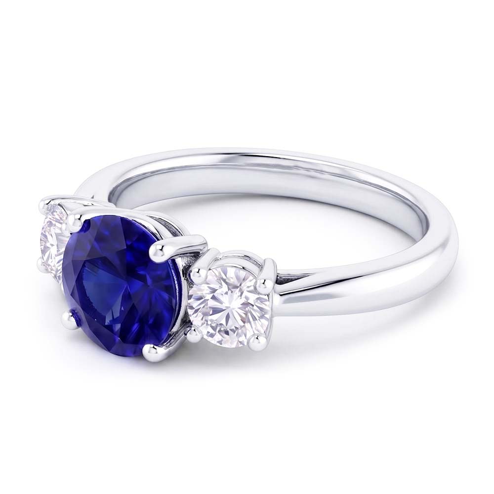 Natural Sapphire Ring 2.50ct - White Gold 14K