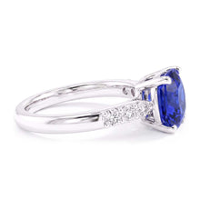 Natural Sapphire Ring 2.50ct - White Gold 14K