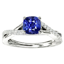 Natural Sapphire Ring 2.50ct - White Gold 14K