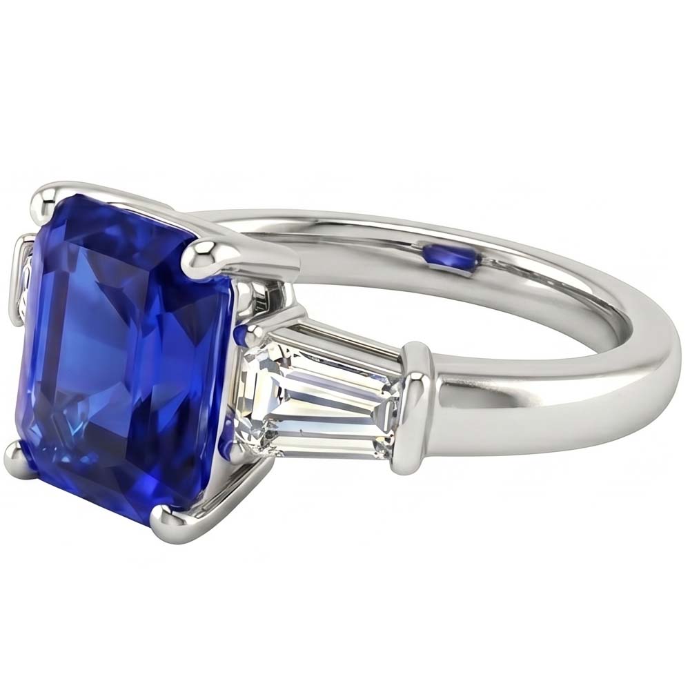 Natural Sapphire Ring 2.50ct - White Gold 14K