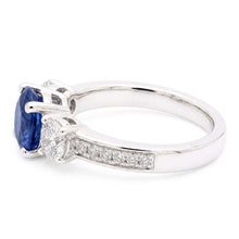 Natural Sapphire Ring 2.50ct - White Gold 14K