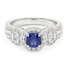 Natural Sapphire Ring 2.50ct - White Gold 14K