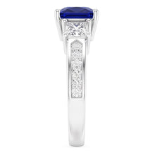 Natural Sapphire Ring 2.50ct - White Gold 14K