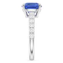 Natural Sapphire Ring 2.50ct - White Gold 14K