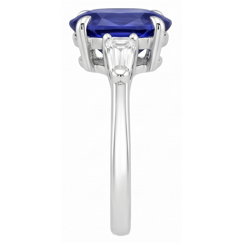 Natural Sapphire Ring 2.50ct - White Gold 14K