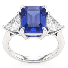 Natural Sapphire Ring 2.50ct - White Gold 14K