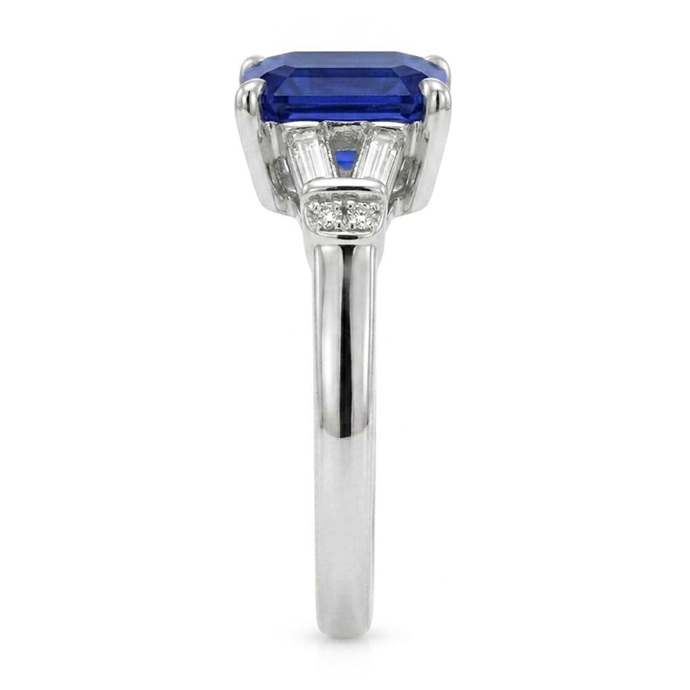 Natural Sapphire Ring 2.50ct - White Gold 14K