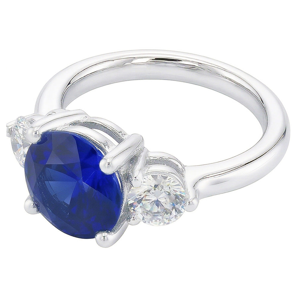 Natural Sapphire Ring 2.50ct - White Gold 14K