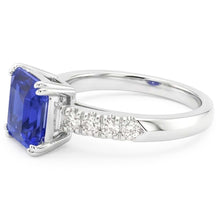 Natural Sapphire Ring 2.50ct - White Gold 14K