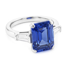 Natural Sapphire Ring 2.50ct - White Gold 14K