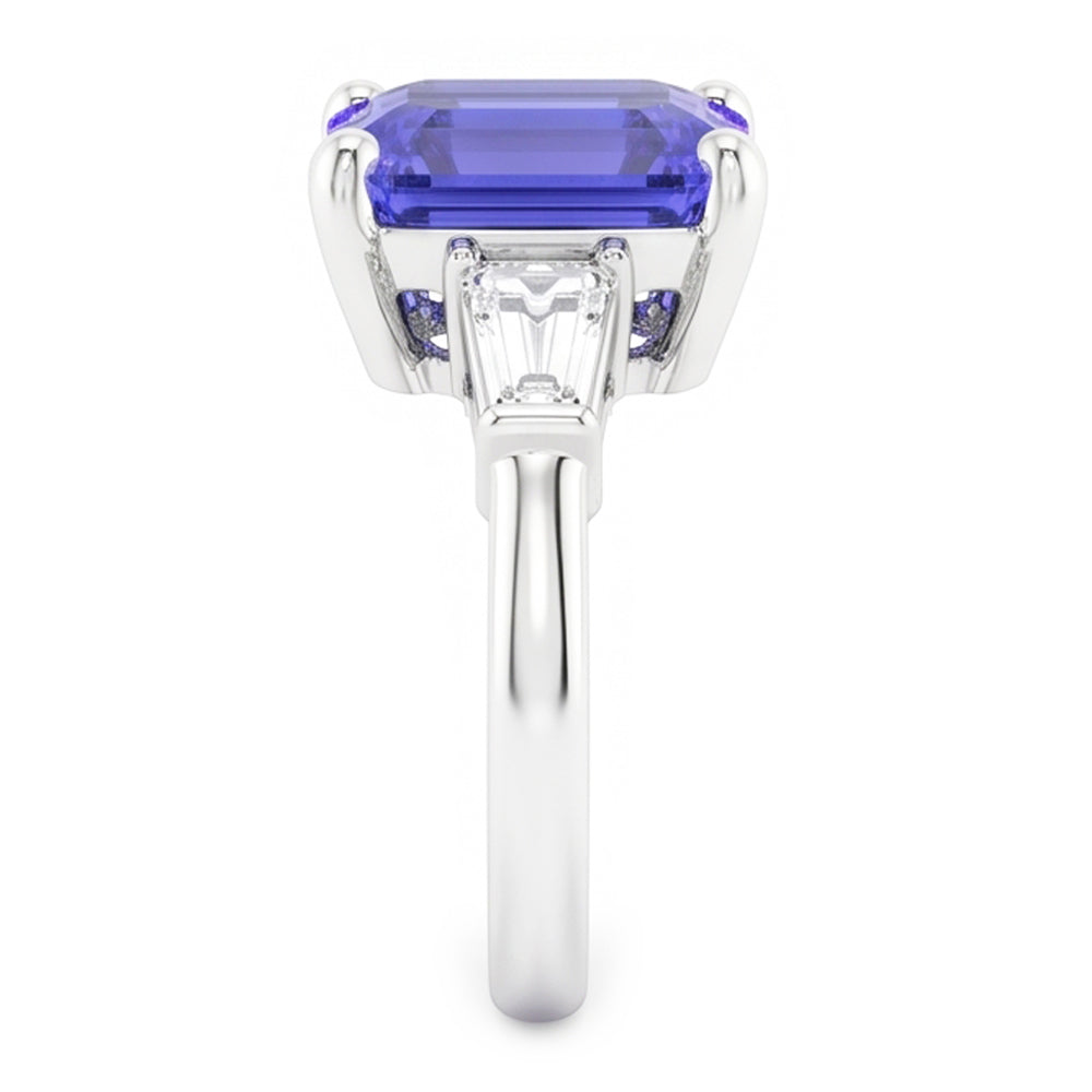 Natural Sapphire Ring 2.50ct - White Gold 14K