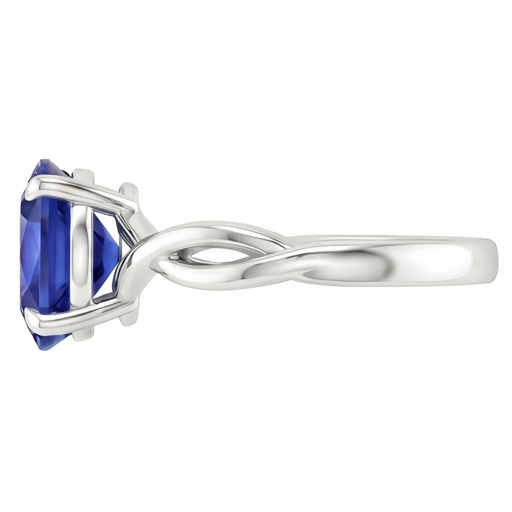 Natural Sapphire Ring 2.50ct - White Gold 14K