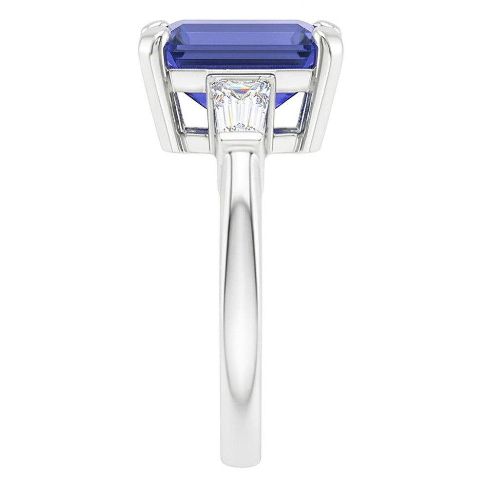 Natural Sapphire Ring 2.50ct - White Gold 14K